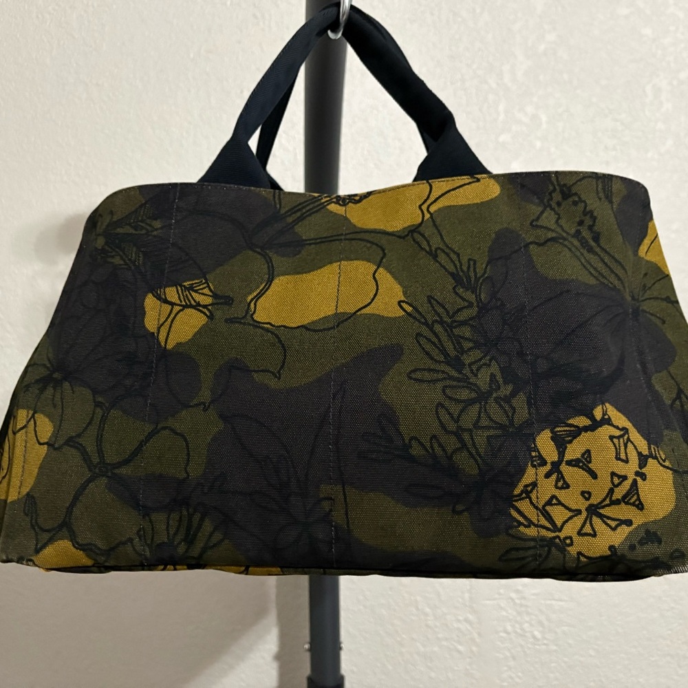Prada Canapa Camouflage Tote Bag 2010 EUC w/ Registration Card VERY MINOR WEAR!!
